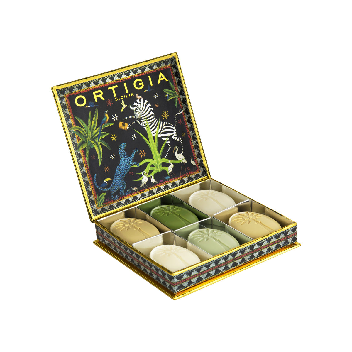 Ortigia Jungle Black Assorted Soaps gift box