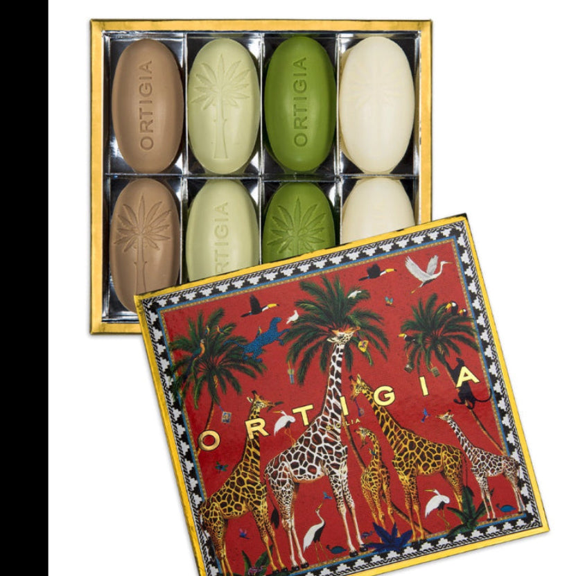 Ortigia Giraffe Red Assorted Soap - 8 Olive Oil Soaps
