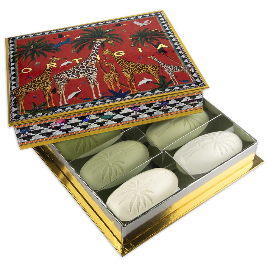 Ortigia Giraffe Red Assorted Soap - 8 Olive Oil Soaps
