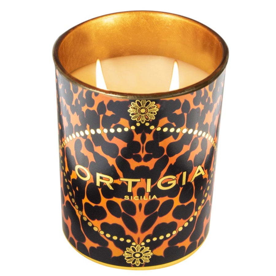 Ortigia Ambra Nera Decorated Candle Medium