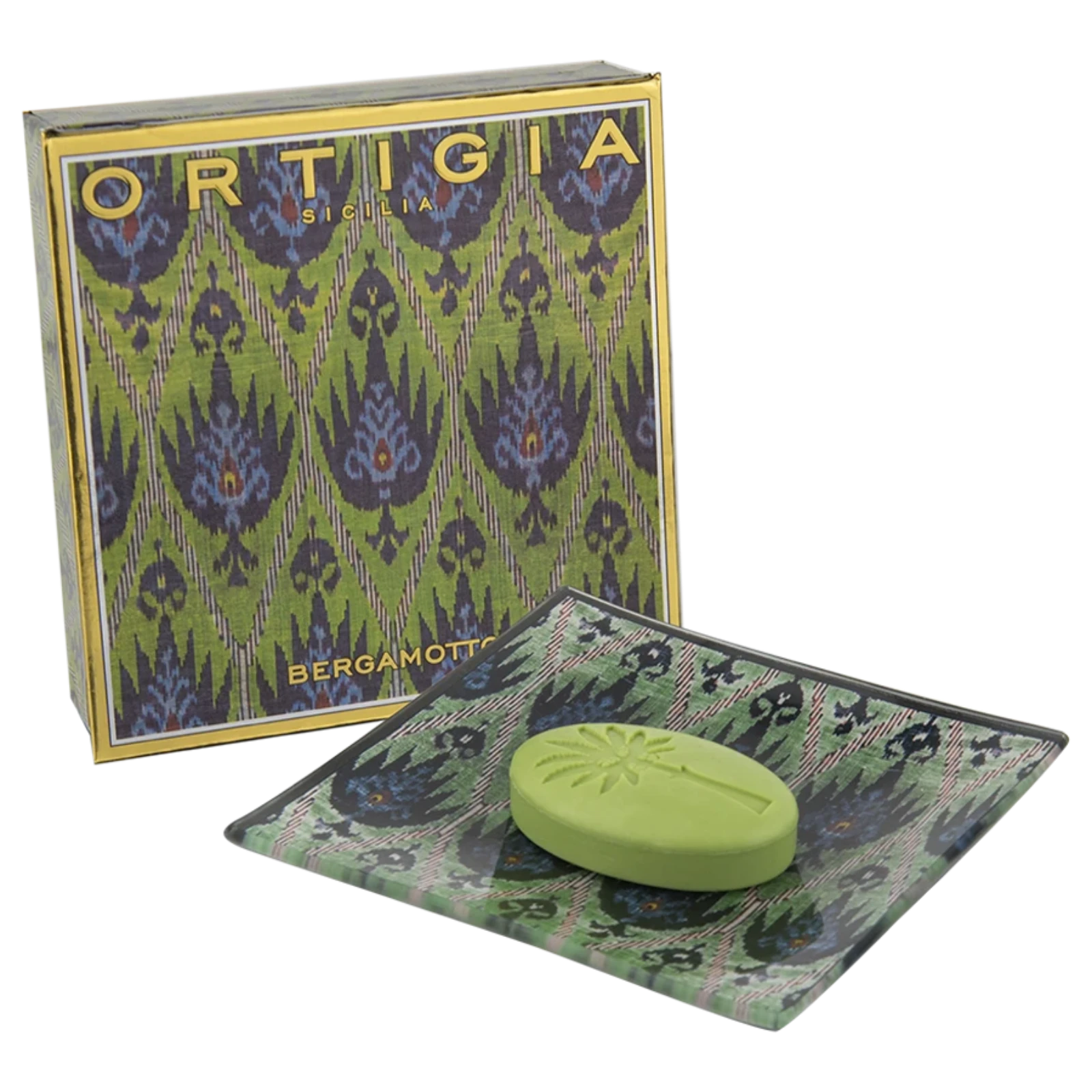 Ortigia Bergamotto Glass Plate & Soap
