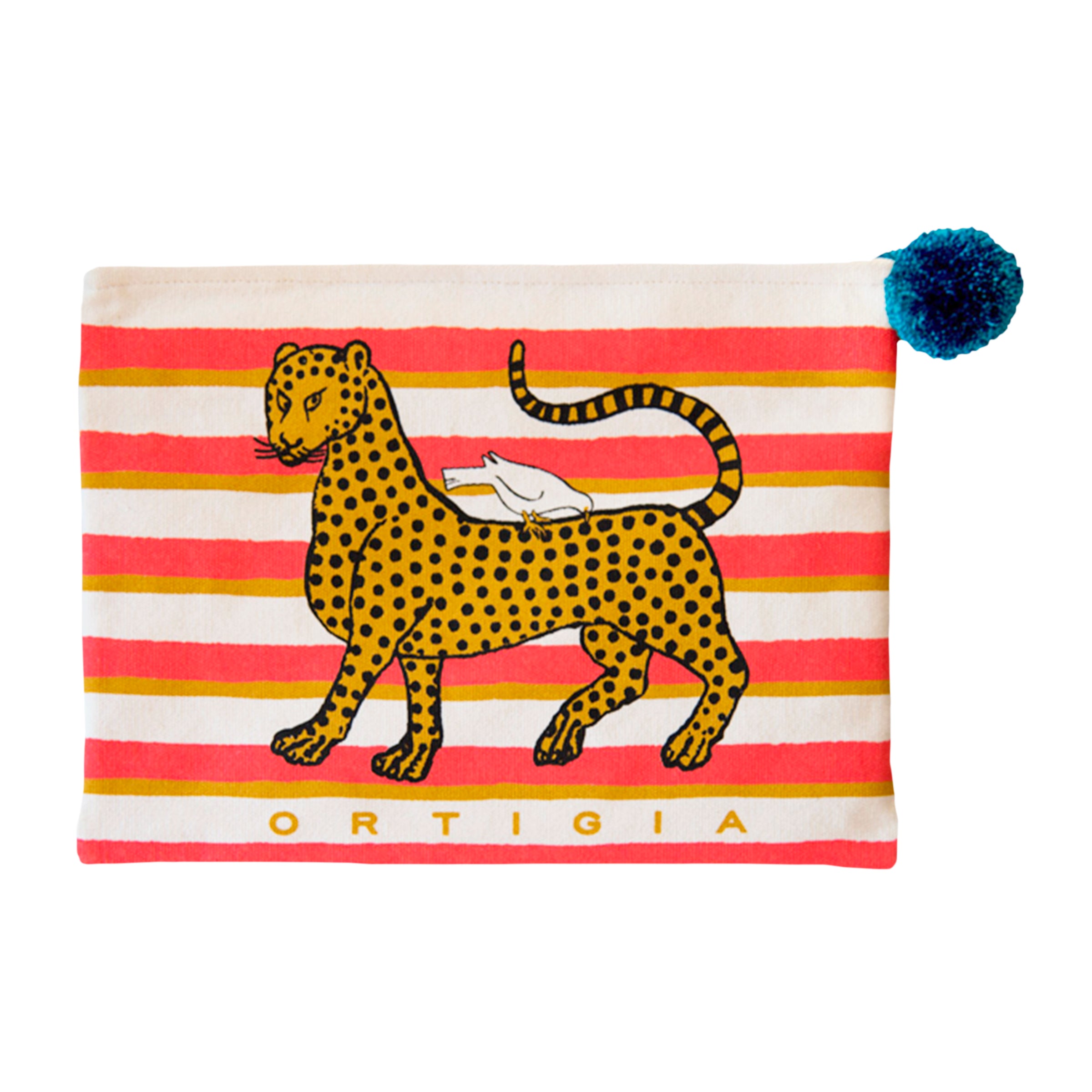 Ortigia Silk Screen-Printed Pochette