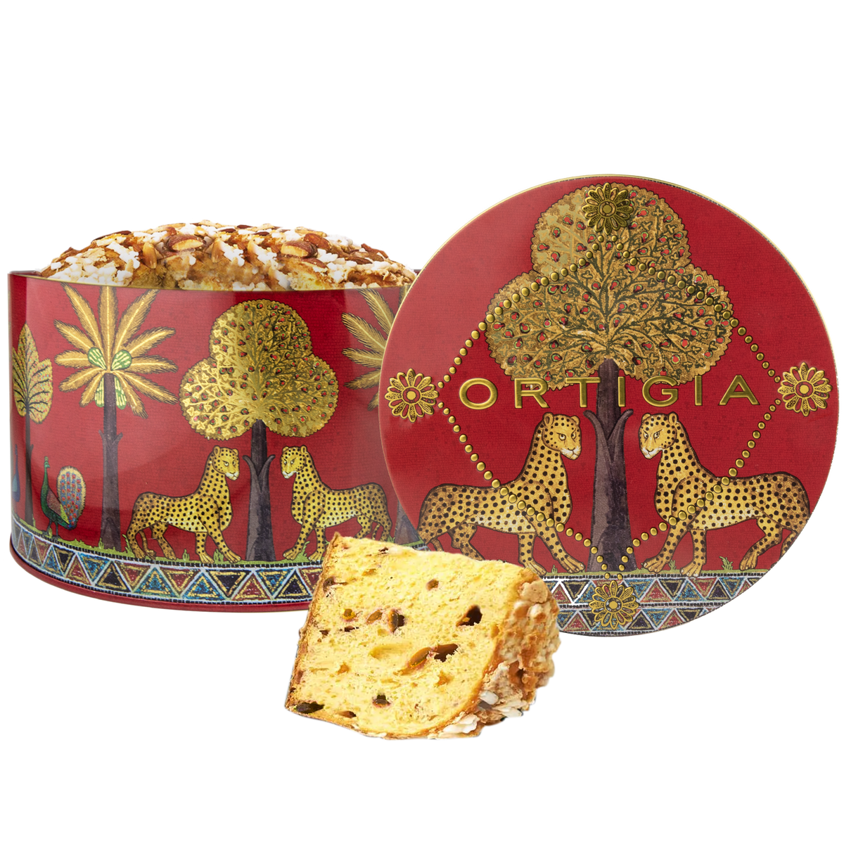 CHRISTMAS - Ortigia Mandarin Cake Veneziana in Red Tin
