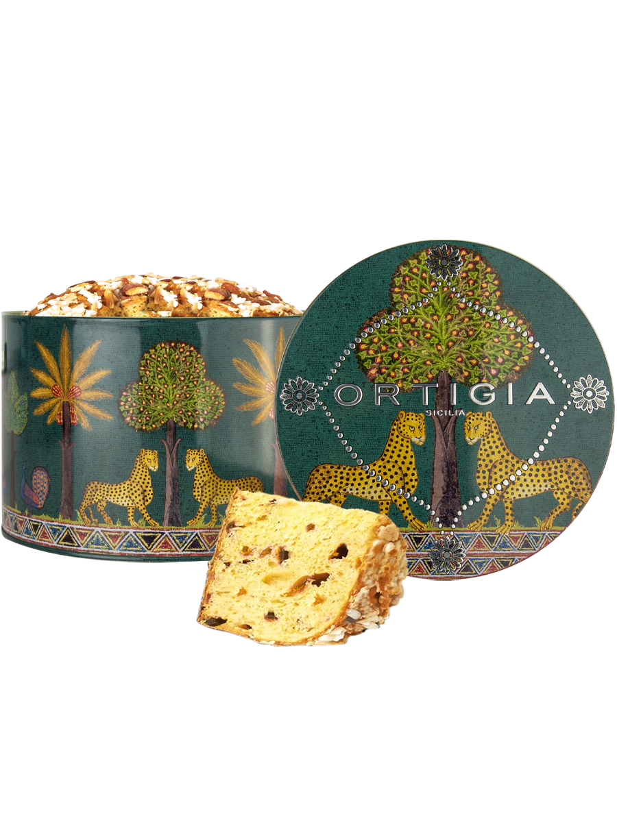 CHRISTMAS - Ortigia Mandarin Cake Veneziana in Green Tin